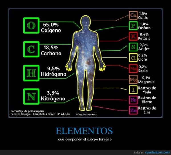 humor,composición,elementos,creacion,espacio,oxigeno,carbono,cuerpo,humano